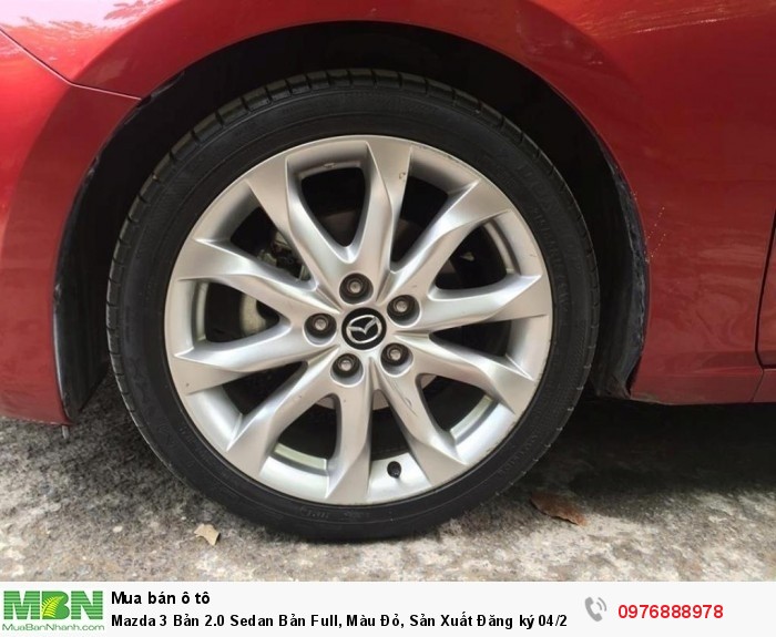 Mazda 3 Bản 2.0 Sedan Bản Full, Màu Đỏ, Sản Xuất Đăng ký 04/2017