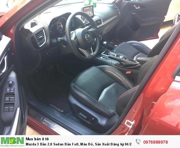 Mazda 3 Bản 2.0 Sedan Bản Full, Màu Đỏ, Sản Xuất Đăng ký 04/2017