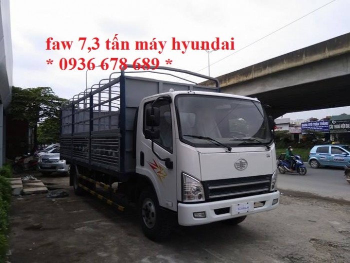 xe tải faw 7,3 tấn động cơ hyundai,thùng dài 6,25m,cabin hiện đại