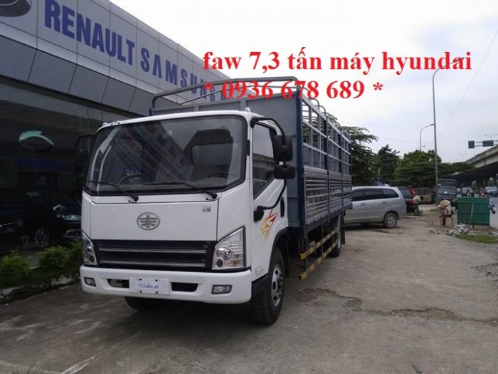 xe tải faw 7,3 tấn động cơ hyundai,thùng dài 6,25m,cabin hiện đại