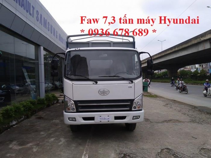 xe tải faw 7,3 tấn động cơ hyundai,thùng dài 6,25m,cabin hiện đại