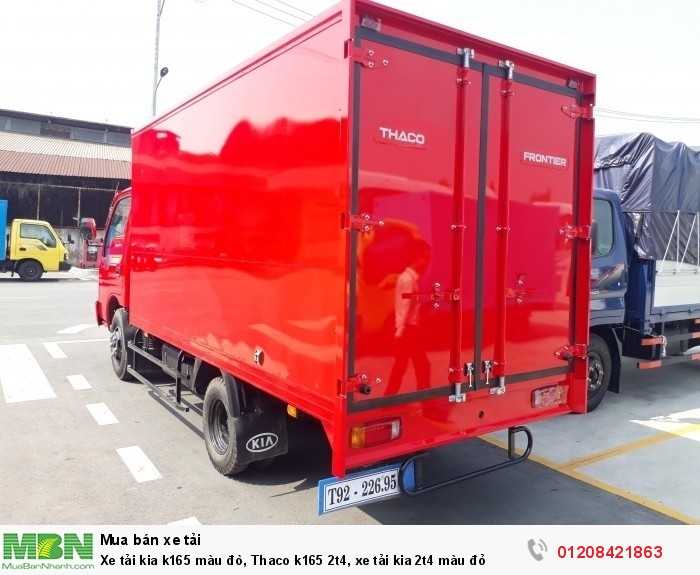 Xe tải kia k165 màu đò, Thaco k165 2t4, xe tải kia 2t4 màu đỏ