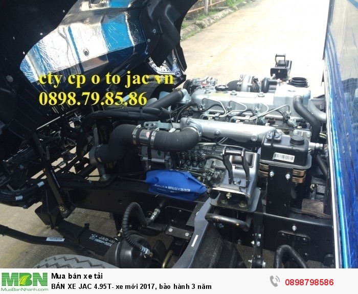 BÁN XE JAC 4.95T- xe mới 2017, bảo hành 3 năm