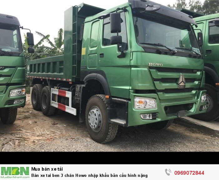 Bán xe tai ben 3 chân Howo nhập khẩu bản cấu hình nặng