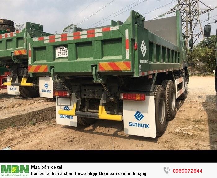 Bán xe tai ben 3 chân Howo nhập khẩu bản cấu hình nặng