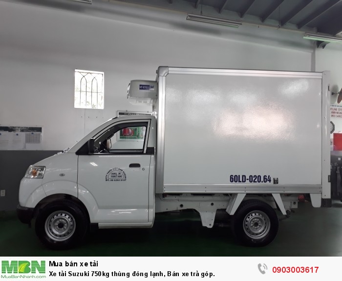 Xe tải Suzuki 750kg thùng đông lạnh, Bán xe trả góp.