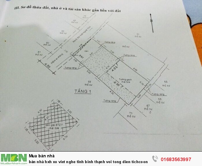 bán nhà hxh xo viet nghe tĩnh binh thạnh voi tong dien tíchcoong nhận 110m2