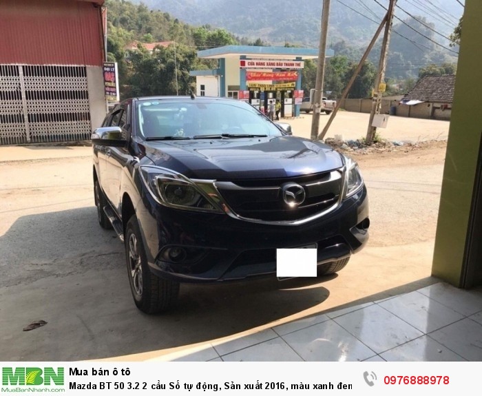 Mazda BT 50 3.2 2 cầu Số tự động, Sản xuất 2016, màu xanh đen