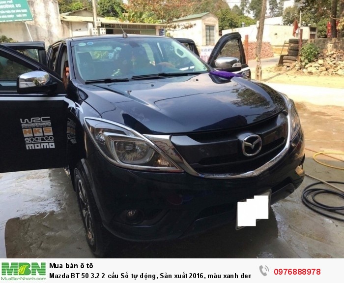 Mazda BT 50 3.2 2 cầu Số tự động, Sản xuất 2016, màu xanh đen