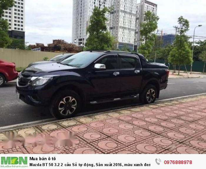 Mazda BT 50 3.2 2 cầu Số tự động, Sản xuất 2016, màu xanh đen