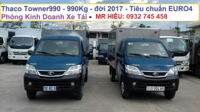 Bán xe tải Towner tải trọng 990 kg chạy trong thành phố. Tiêu chuẩn khí thải euro 4