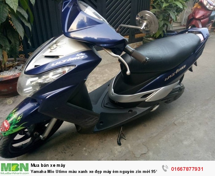 Yamaha Mio Utimo màu xanh xe đẹp máy êm nguyên zin mới 95%