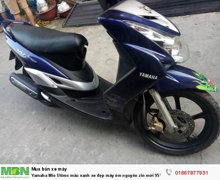 Yamaha Mio Utimo màu xanh xe đẹp máy êm nguyên zin mới 95%