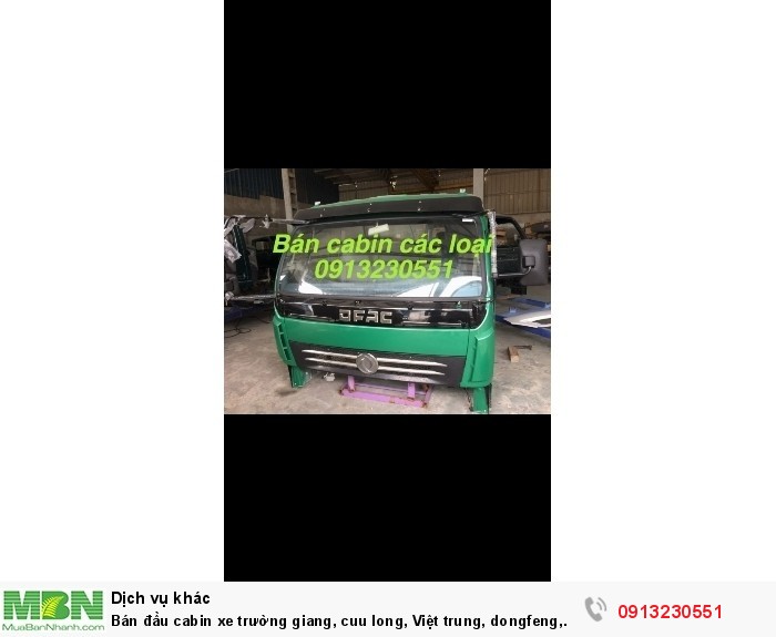 Bán đầu cabin xe trường giang, cuu long, Việt trung, dongfeng, jac, camc, vinaxuki,