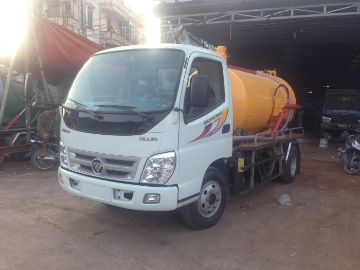 Xe hút chất thải 4 khối thaco có nâng hạ ben thủy lực