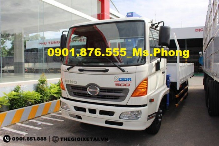 Báo Giá Xe Hino 4T7 FC9JLSW gắn cẩu/ Xe Hino 4T7 Gắn Cẩu- Hỗ Trợ Vay 90%- Đại Lý Xe Tải Miền Nam
