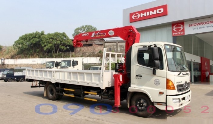 Xe tải cẩu Hino FC9JLSW 6,4 tấn gắn cẩu Unic UR-V 500 5 tấn 4