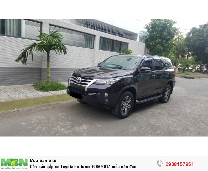 Cần bán gấp xe Toyota Fortuner G 06/2017 màu nâu đen