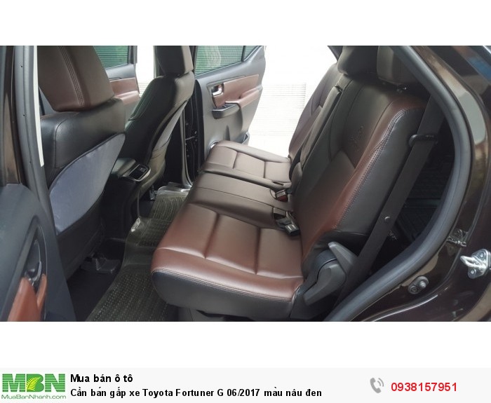 Cần bán gấp xe Toyota Fortuner G 06/2017 màu nâu đen