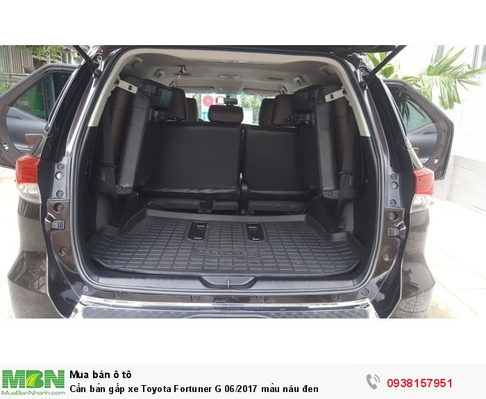 Cần bán gấp xe Toyota Fortuner G 06/2017 màu nâu đen