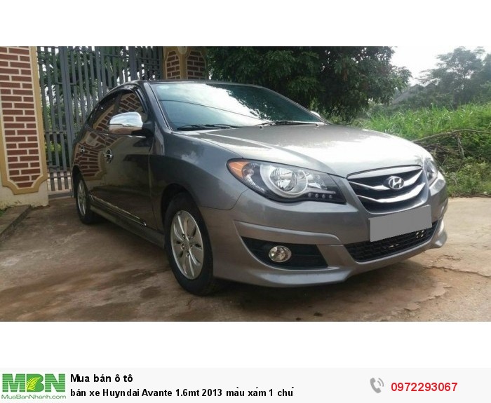 Bán xe Huyndai Avante 1.6mt 2013 màu xám 1 chủ