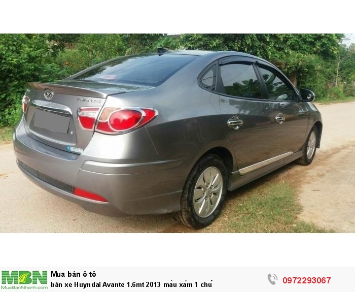 Bán xe Huyndai Avante 1.6mt 2013 màu xám 1 chủ