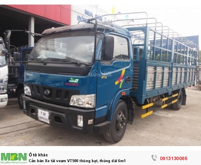 Cần bán Xe tải veam VT500 thùng bạt, thùng dài 6m1
