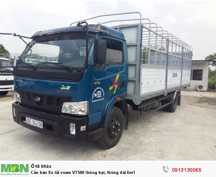 Cần bán Xe tải veam VT500 thùng bạt, thùng dài 6m1
