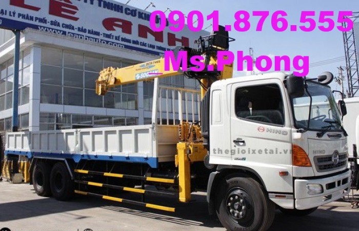 Bán Xe Tải Hino 6 tấn  FGJJSW Gắn Cẩu Giao Ngay - Hỗ Trợ Vay Vốn 95% Lãi Suất Ưu Đãi-  Đại Lý Xe Hino Lớn Nhất Sài Gòn.