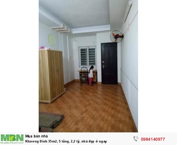 Khương Đình 35m2, 5 tầng, 2,2 tỷ, nhà đẹp ở ngay