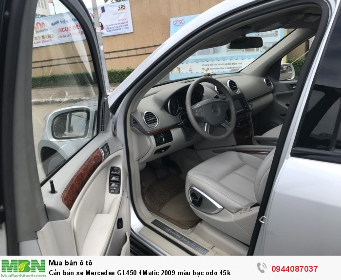 Cần bán xe Mercedes GL450 4Matic 2009 màu bạc odo 45k