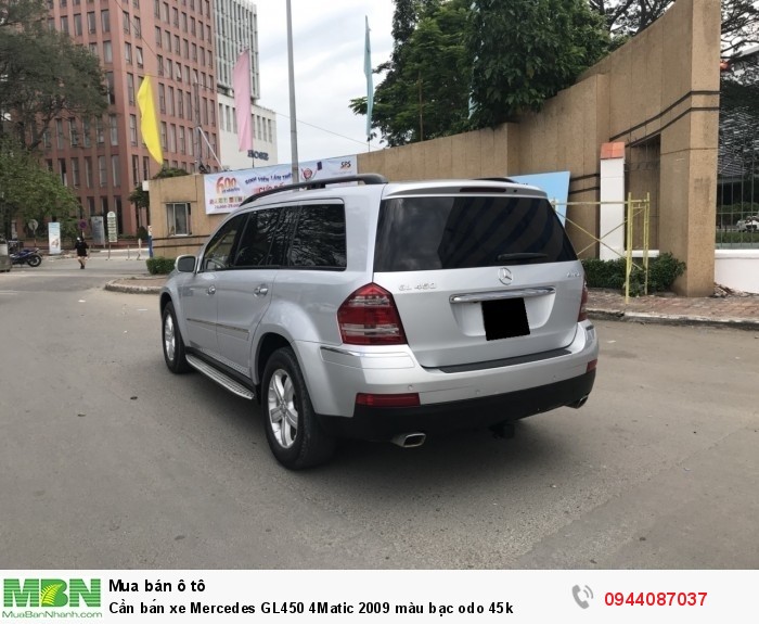Cần bán xe Mercedes GL450 4Matic 2009 màu bạc odo 45k