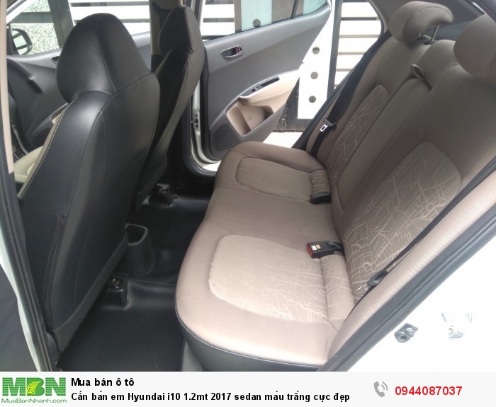 Cần bán em Hyundai i10 1.2mt 2017 sedan màu trắng cực đẹp