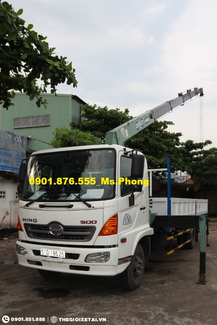 Giá Xe Tải Hino 6 Tấn FC Gắn Cẩu Tốt Nhất -Đại Lý Xe Tải  Hino  Sài Gòn- Hỗ Trợ Vay Cao Lãi Suất Ưu Đãi.