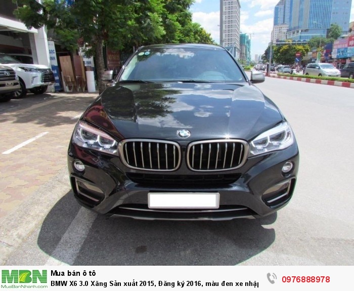 BMW X6 3.0 Xăng Sản xuất 2015, Đăng ký 2016, màu đen xe nhập khẩu