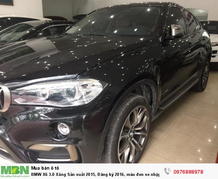 BMW X6 3.0 Xăng Sản xuất 2015, Đăng ký 2016, màu đen xe nhập khẩu