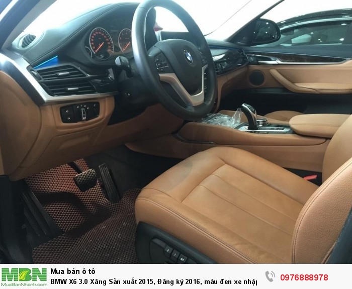 BMW X6 3.0 Xăng Sản xuất 2015, Đăng ký 2016, màu đen xe nhập khẩu