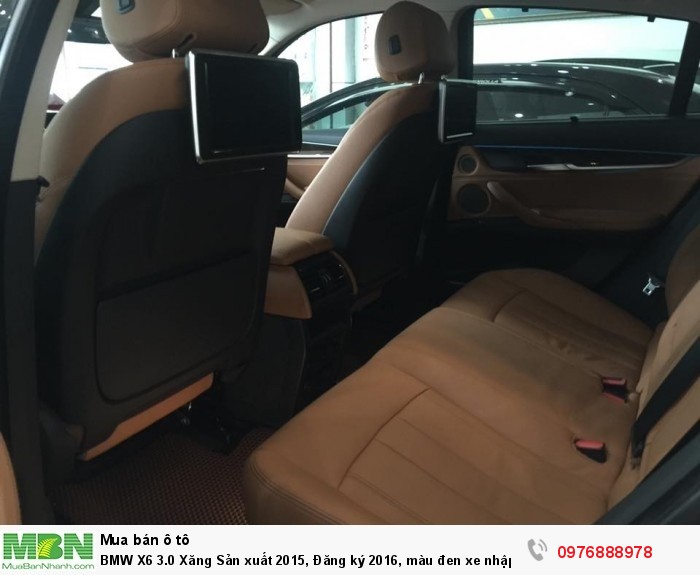 BMW X6 3.0 Xăng Sản xuất 2015, Đăng ký 2016, màu đen xe nhập khẩu