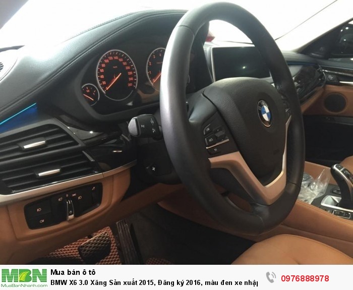 BMW X6 3.0 Xăng Sản xuất 2015, Đăng ký 2016, màu đen xe nhập khẩu