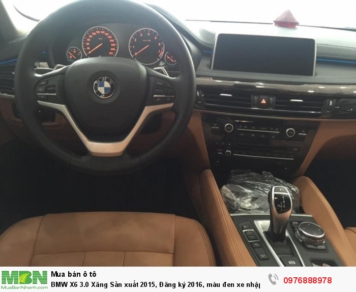 BMW X6 3.0 Xăng Sản xuất 2015, Đăng ký 2016, màu đen xe nhập khẩu