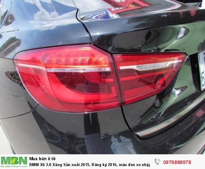 BMW X6 3.0 Xăng Sản xuất 2015, Đăng ký 2016, màu đen xe nhập khẩu