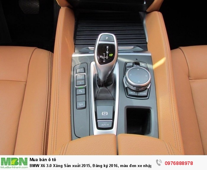 BMW X6 3.0 Xăng Sản xuất 2015, Đăng ký 2016, màu đen xe nhập khẩu