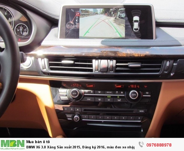 BMW X6 3.0 Xăng Sản xuất 2015, Đăng ký 2016, màu đen xe nhập khẩu