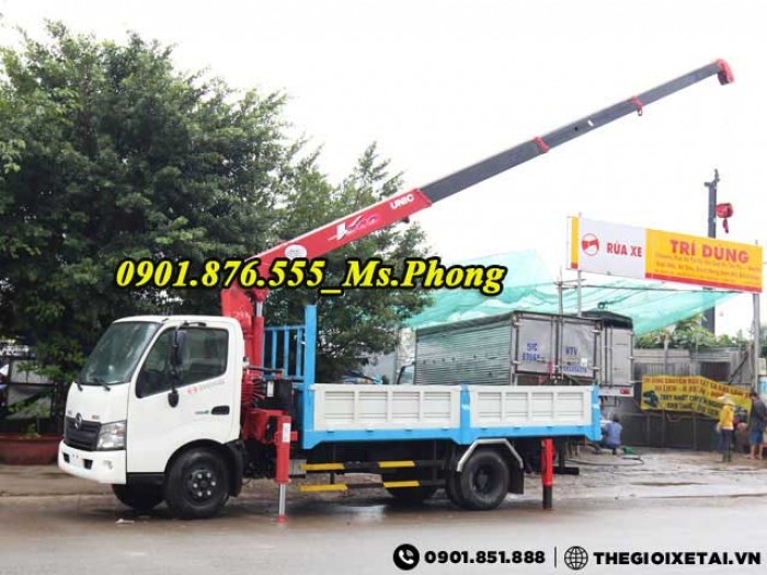 Bán Trả Góp  Xe Tải Hino 6 Tấn Gắn Cẩu Lãi Suất Ưu Đãi - Xe Có Sẵn Giao ngay-Đại Lý Xe Hino Sài Gòn.