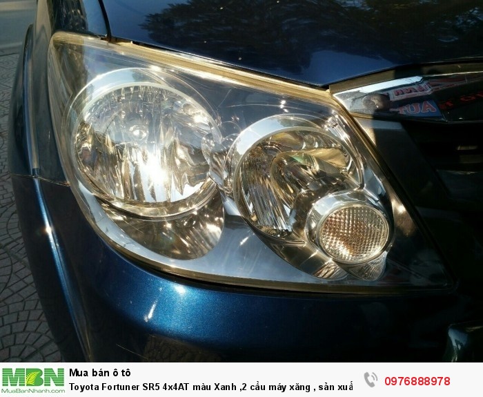 Toyota Fortuner SR5 4x4AT màu Xanh ,2 cầu máy xăng , sản xuất 2008 nhập khẩu Thái Lan