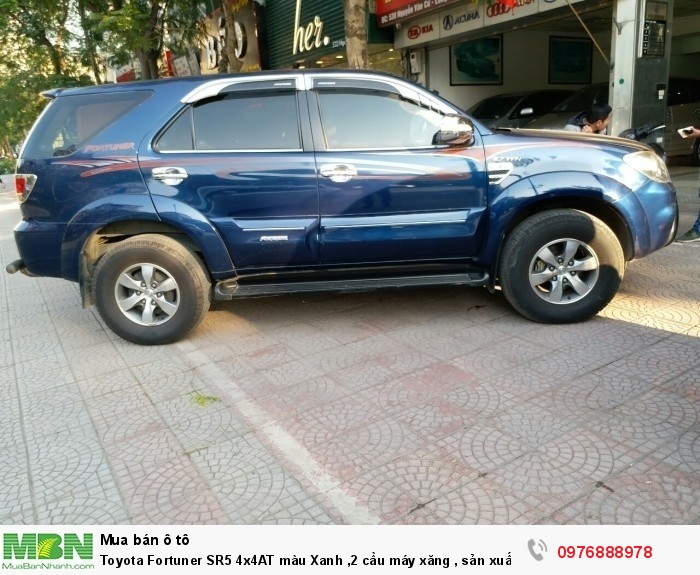 Toyota Fortuner SR5 4x4AT màu Xanh ,2 cầu máy xăng , sản xuất 2008 nhập khẩu Thái Lan