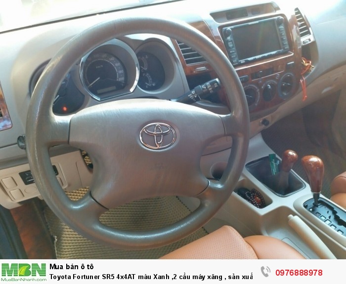 Toyota Fortuner SR5 4x4AT màu Xanh ,2 cầu máy xăng , sản xuất 2008 nhập khẩu Thái Lan