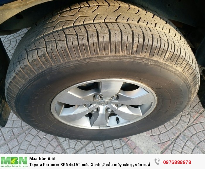 Toyota Fortuner SR5 4x4AT màu Xanh ,2 cầu máy xăng , sản xuất 2008 nhập khẩu Thái Lan
