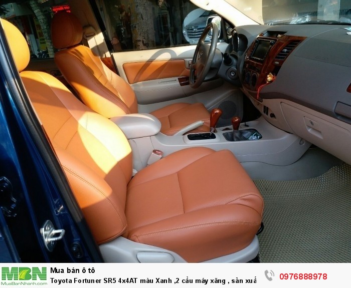 Toyota Fortuner SR5 4x4AT màu Xanh ,2 cầu máy xăng , sản xuất 2008 nhập khẩu Thái Lan