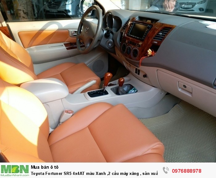Toyota Fortuner SR5 4x4AT màu Xanh ,2 cầu máy xăng , sản xuất 2008 nhập khẩu Thái Lan